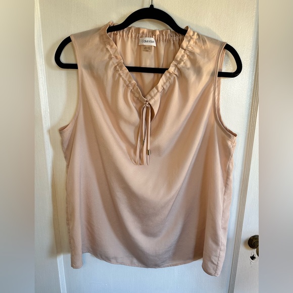 Calvin Klein Jeans Tops - Calvin Klein light pink sleeveless blouse size L